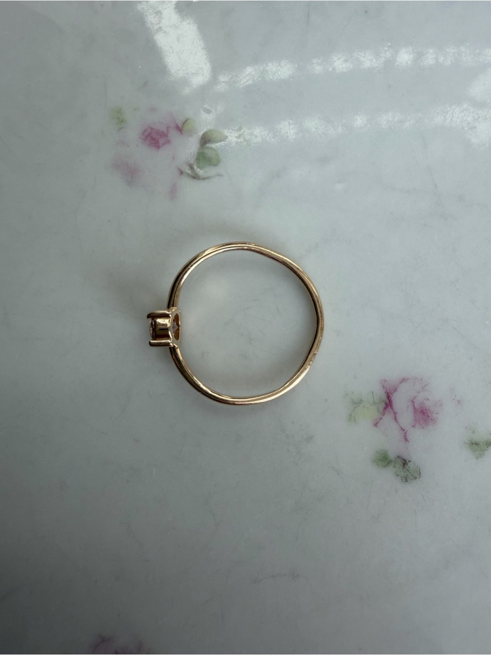 10k solid gold natural morganite ring SIZE 6 - Picture 7 of 10